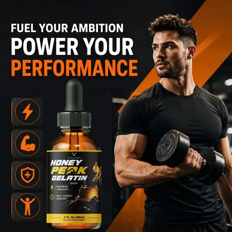 Honey Peak Gelatin listing graphic about performance