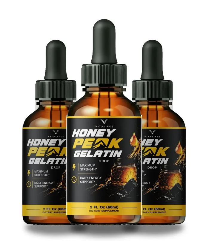 Three bottles of Honey Peak Gelatin
