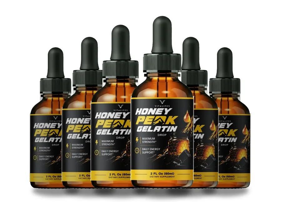 6-bottle pack of Honey Peak Gelatin